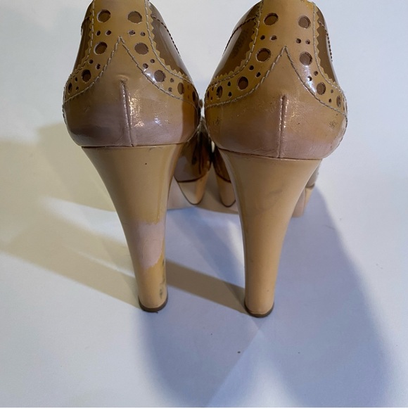 Miu Miu shoes size 39, peep toe platform in need of dye job, structurally fine - Picture 3 of 7